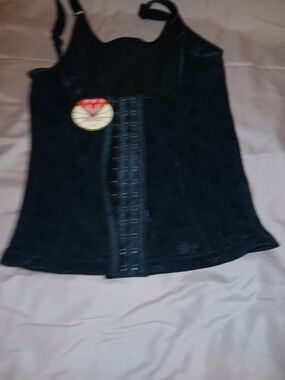 Othr Black Lace Front-Closure Shapewear Bustier